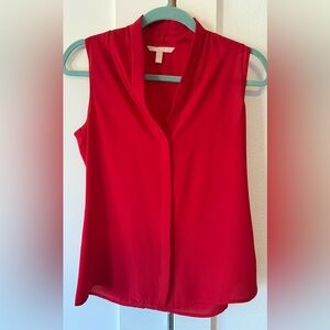 Banana Republic Sleeveless Red V-Neck Camisole